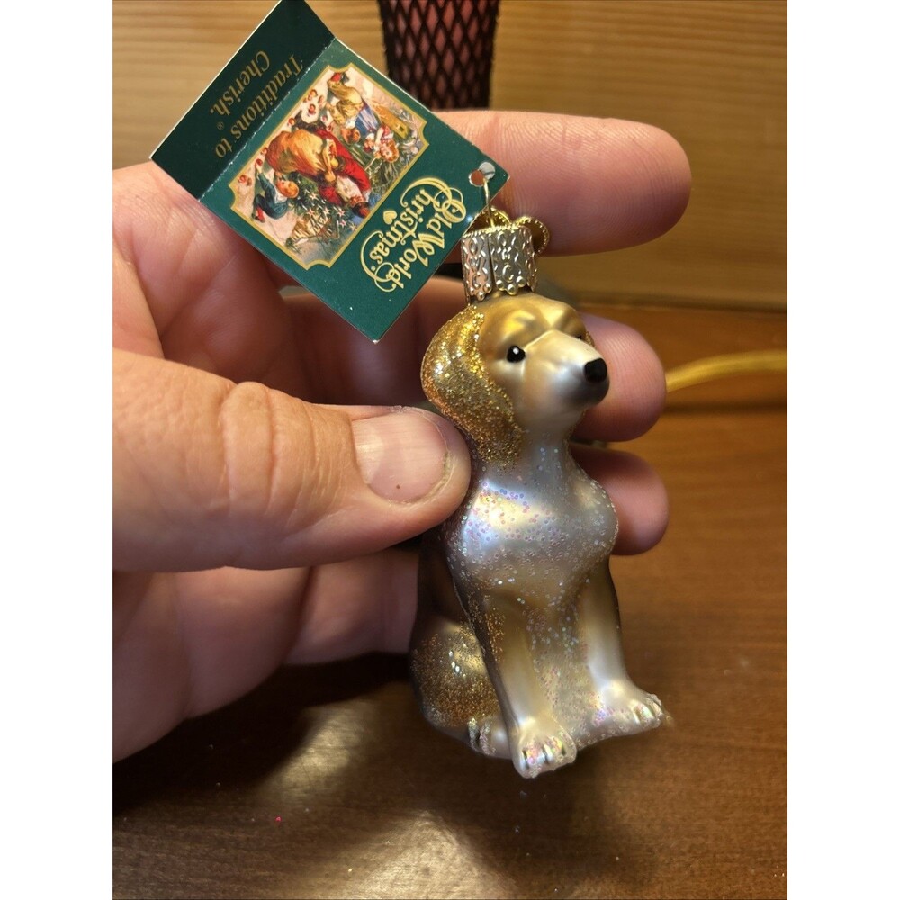Old World Christmas Blown Glass Ornament for Christmas Tree, Beagle